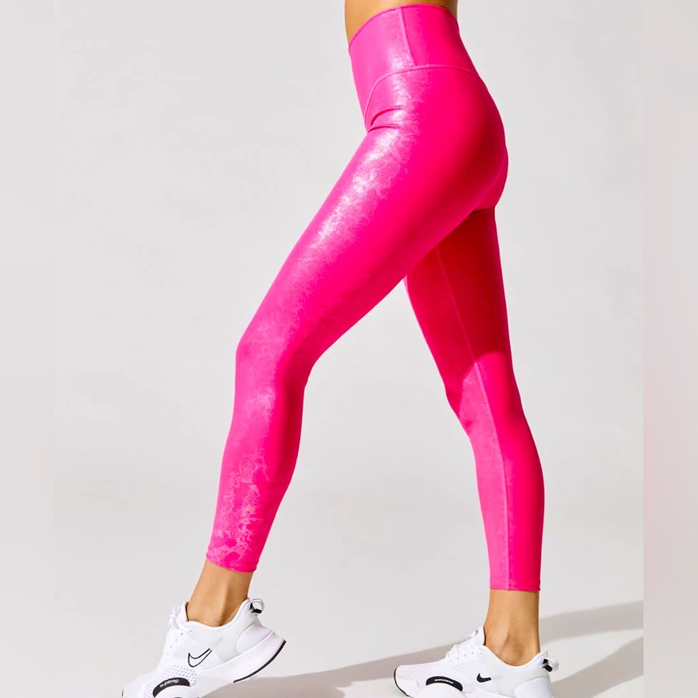 Carbon38 Galaxy High Rise 7/8 Legging Barbie Pink